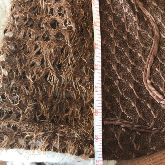 Brown open fringe vest NWT - Picture 7 of 7